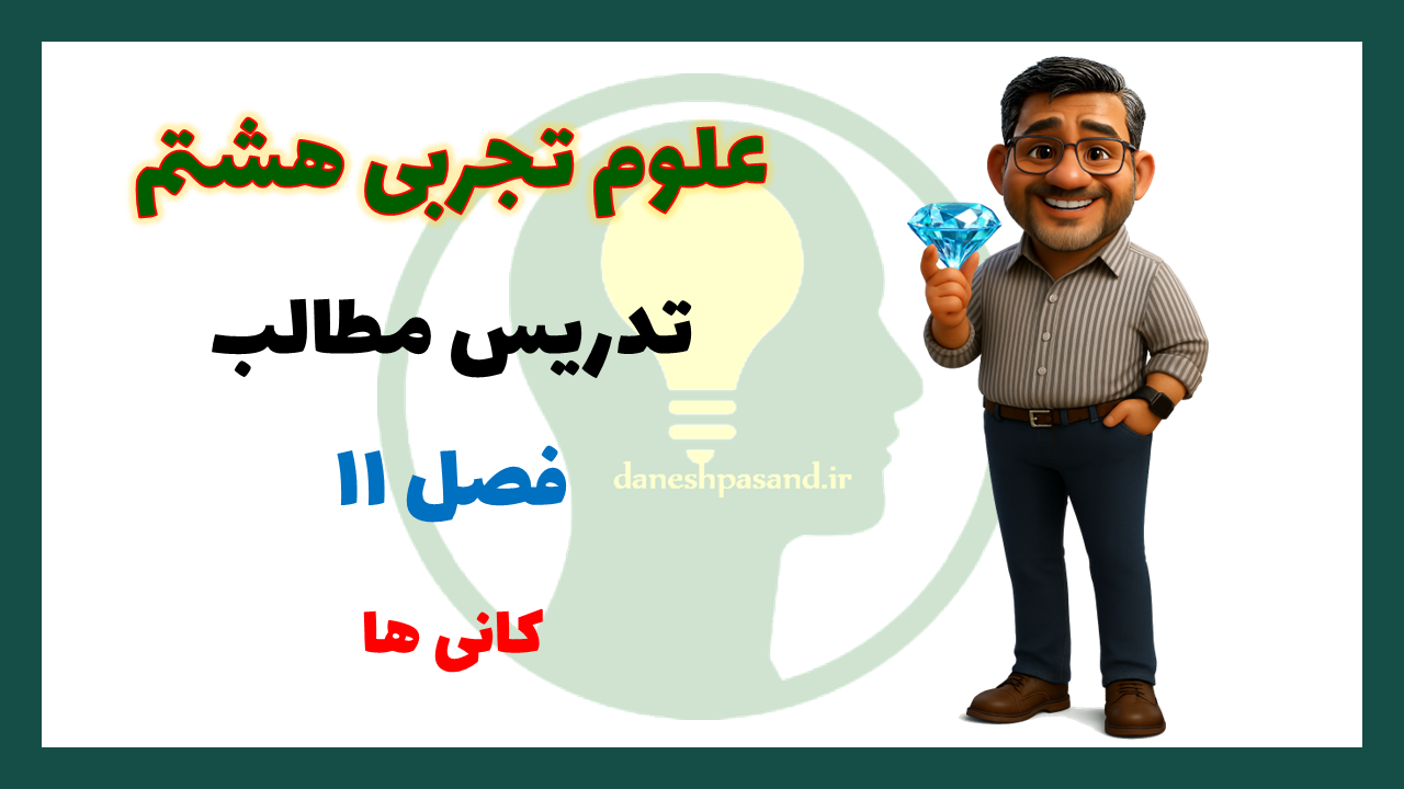 پاورپوینت فصل 11 علوم هشتم کانی ها
